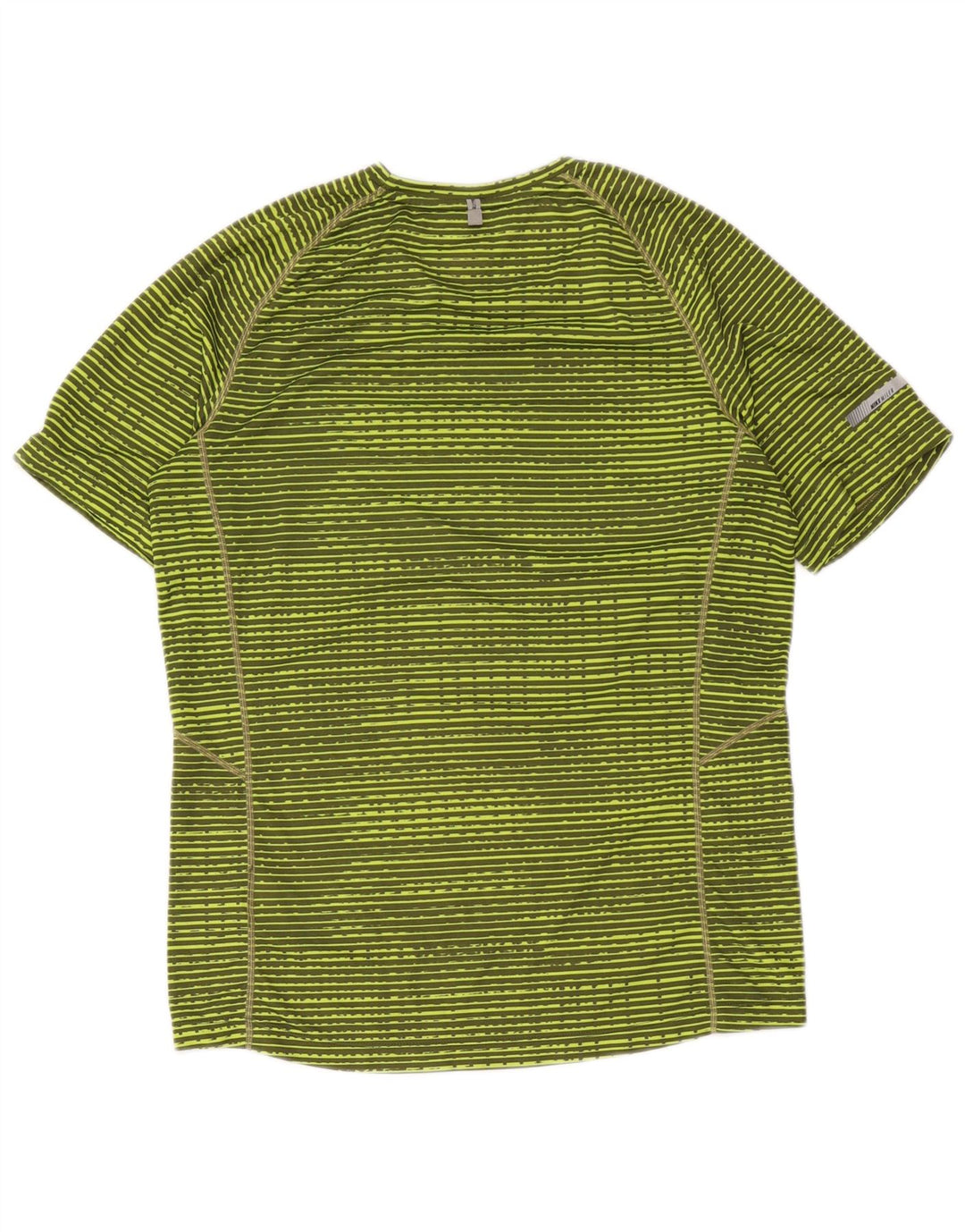 T-shirt Nike Dri Fit da donna Top UK 14 Poliestere a righe verde medio