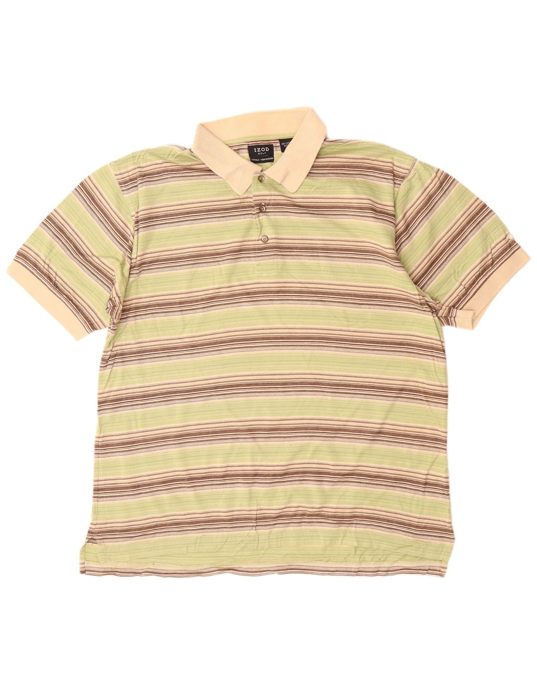 Polo da uomo IZOD grande in cotone a righe grigie