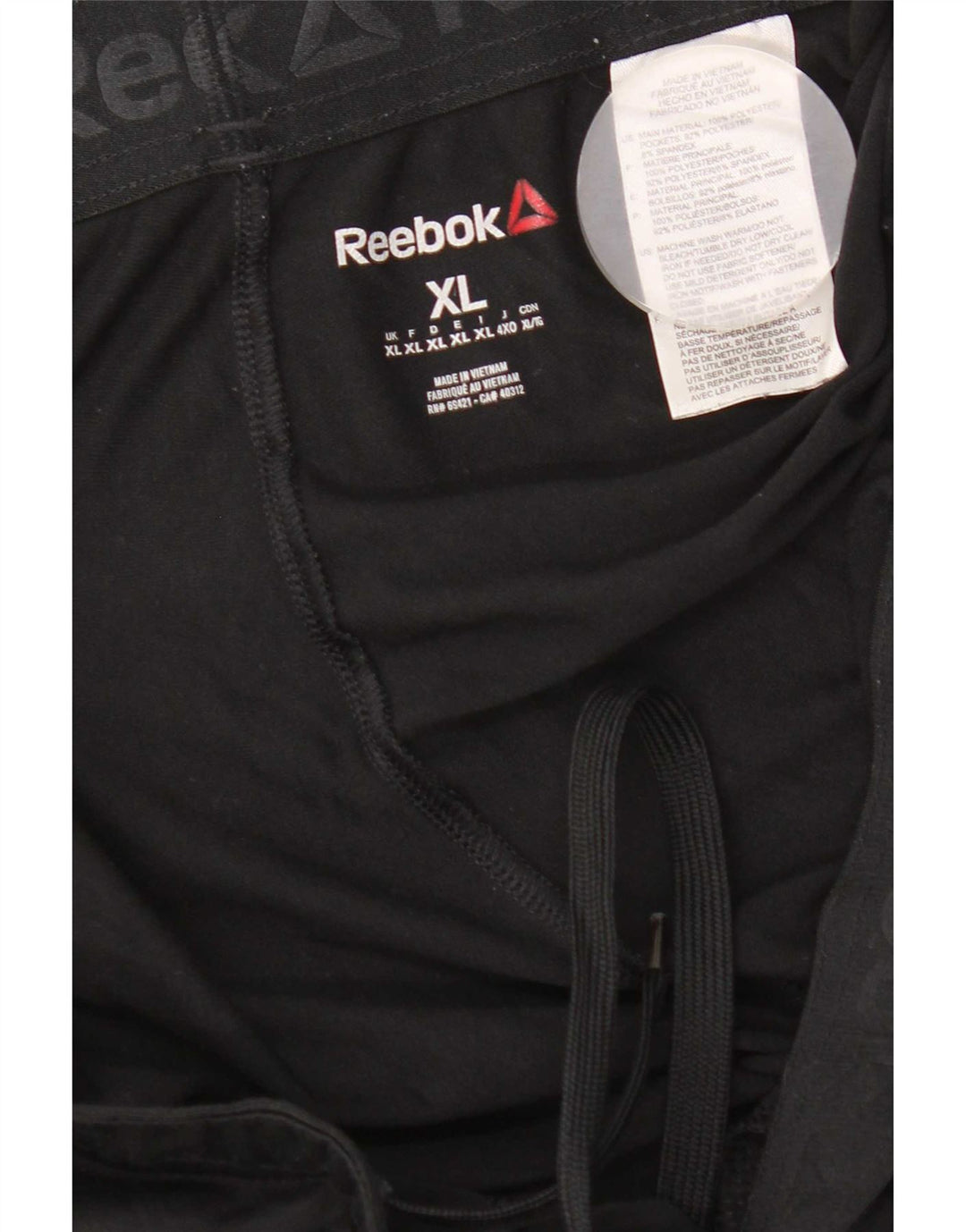 Pantaloni da tuta Reebok Speedwick da uomo XL poliestere nero