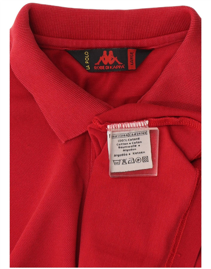Polo Kappa Uomo Large Rossa In Cotone