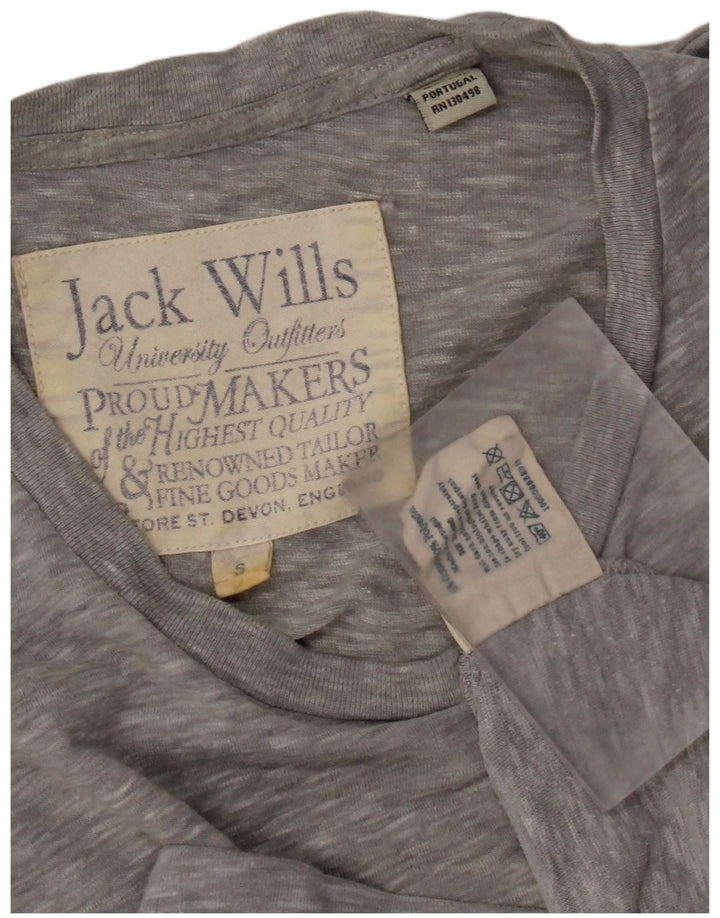 T-shirt da uomo Jack Wills Top in cotone chiazzato grigio piccolo