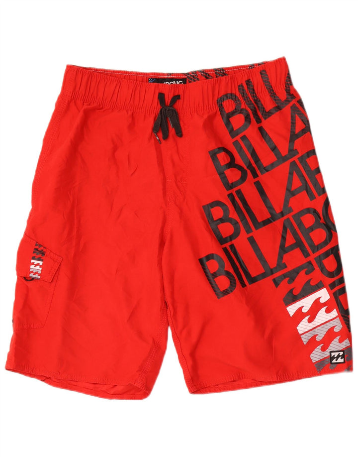 Pantaloncini da bagno grafici da uomo Billabong in poliestere rosso medio