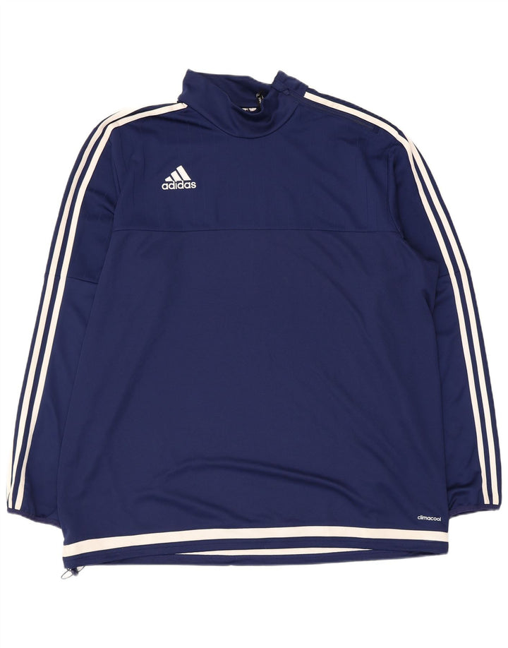 Adidas Uomo Climacool Zip Collo Pullover Tuta Top 2XL Blu Navy