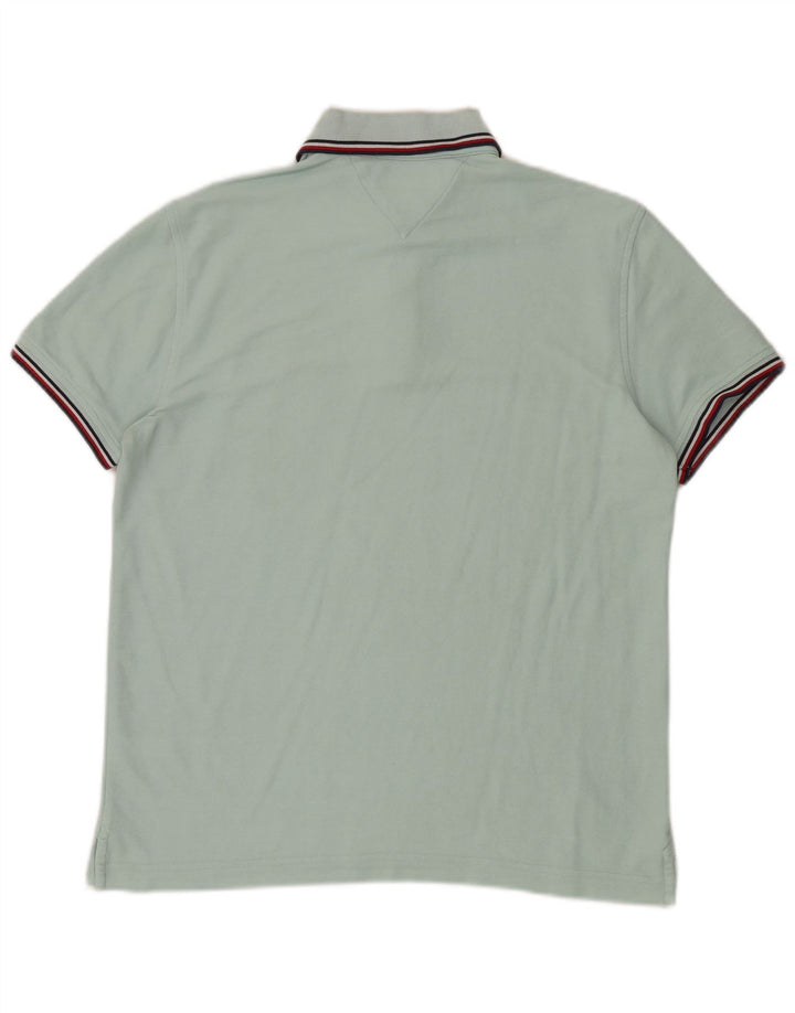 Polo da uomo Regular Fit Tommy Hilfiger in cotone turchese medio
