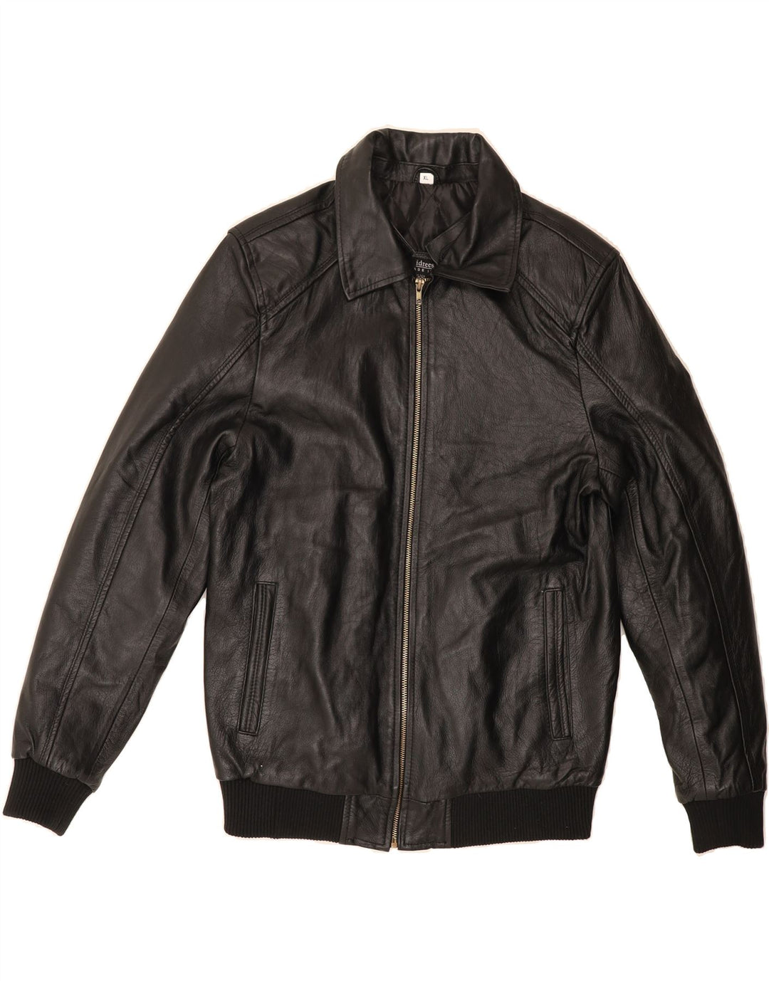 VINTAGE Womens Leather Jacket UK 18 XL Black Leather Vintage Vintage and Second-Hand Vintage from Messina Hembry 
