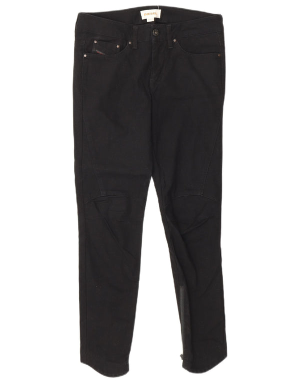 Pantaloni casual skinny da donna DIESEL W25 L26 cotone nero