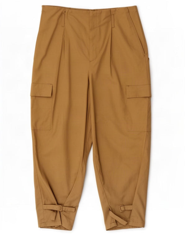 Pantaloni cargo a vita alta da donna Zara XL W32 L26 cotone beige