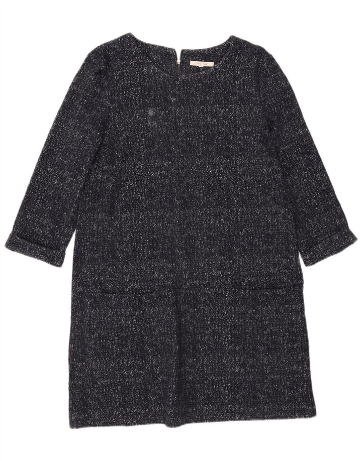 WHITE STUFF Womens 3/4 Sleeve Basic Dress UK 12 Medium  Navy Blue Flecked