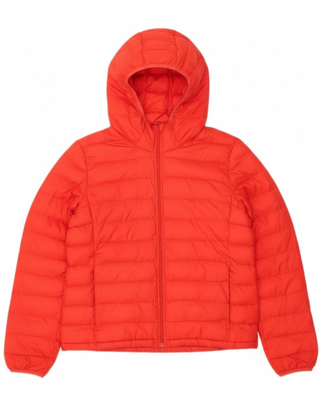 Giacca imbottita con cappuccio da donna Levi's UK 16 grande poliestere rosso