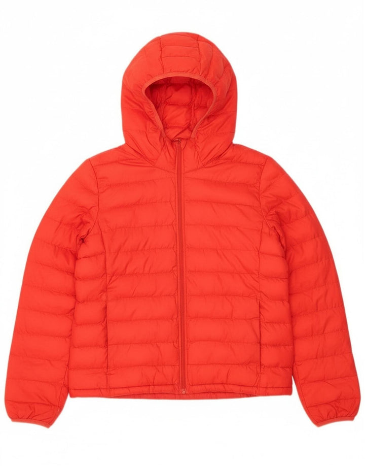 Giacca imbottita con cappuccio da donna Levi's UK 16 grande poliestere rosso
