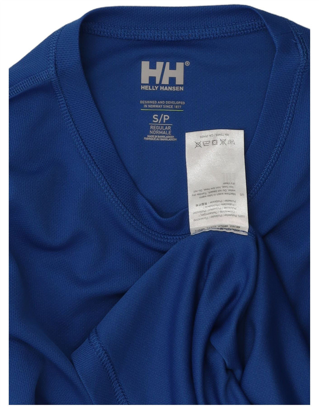 Helly Hansen Top da uomo a manica lunga piccolo in poliestere blu