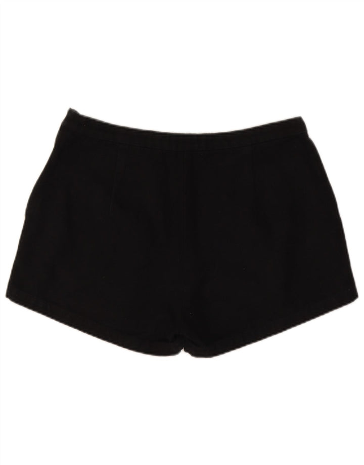 Pantaloncini chino con grafica vintage da donna grandi W30 in cotone nero