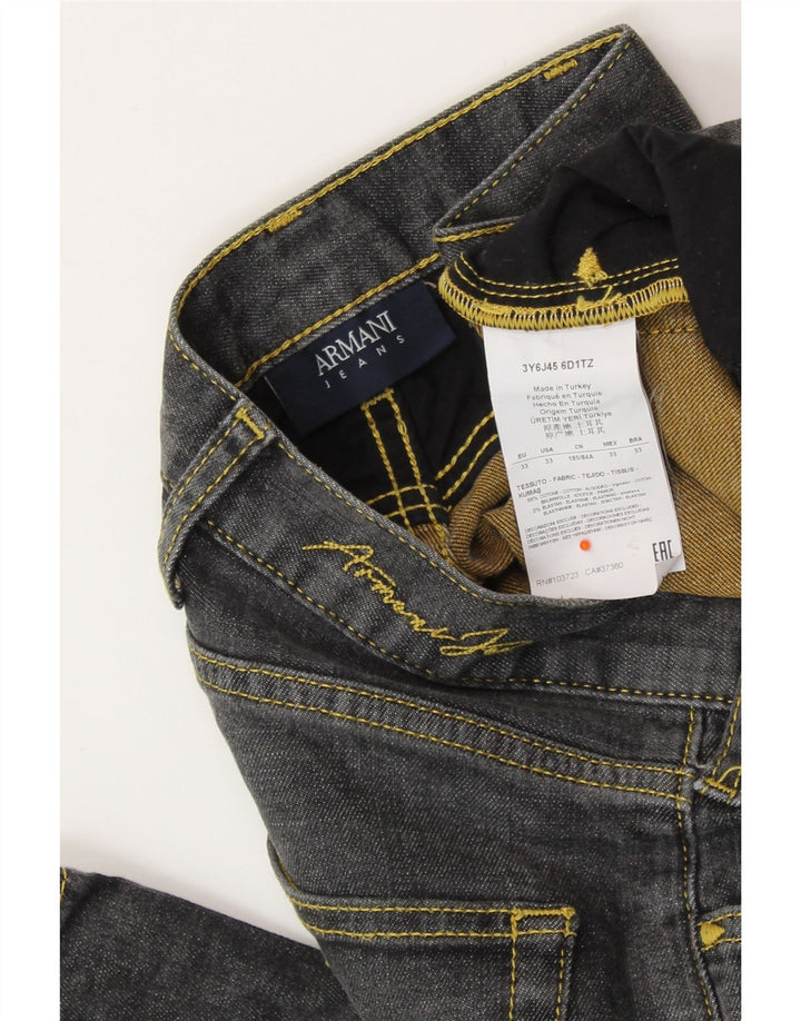 Jeans dritti da uomo ARMANI W33 L32 cotone grigio