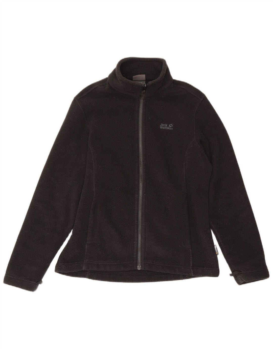 JACK WOLFSKIN Womens Fleece Jacket UK 14/16 Large Black Polyester