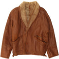 Giacca in shearling da uomo VINTAGE UK 42 XL Marrone