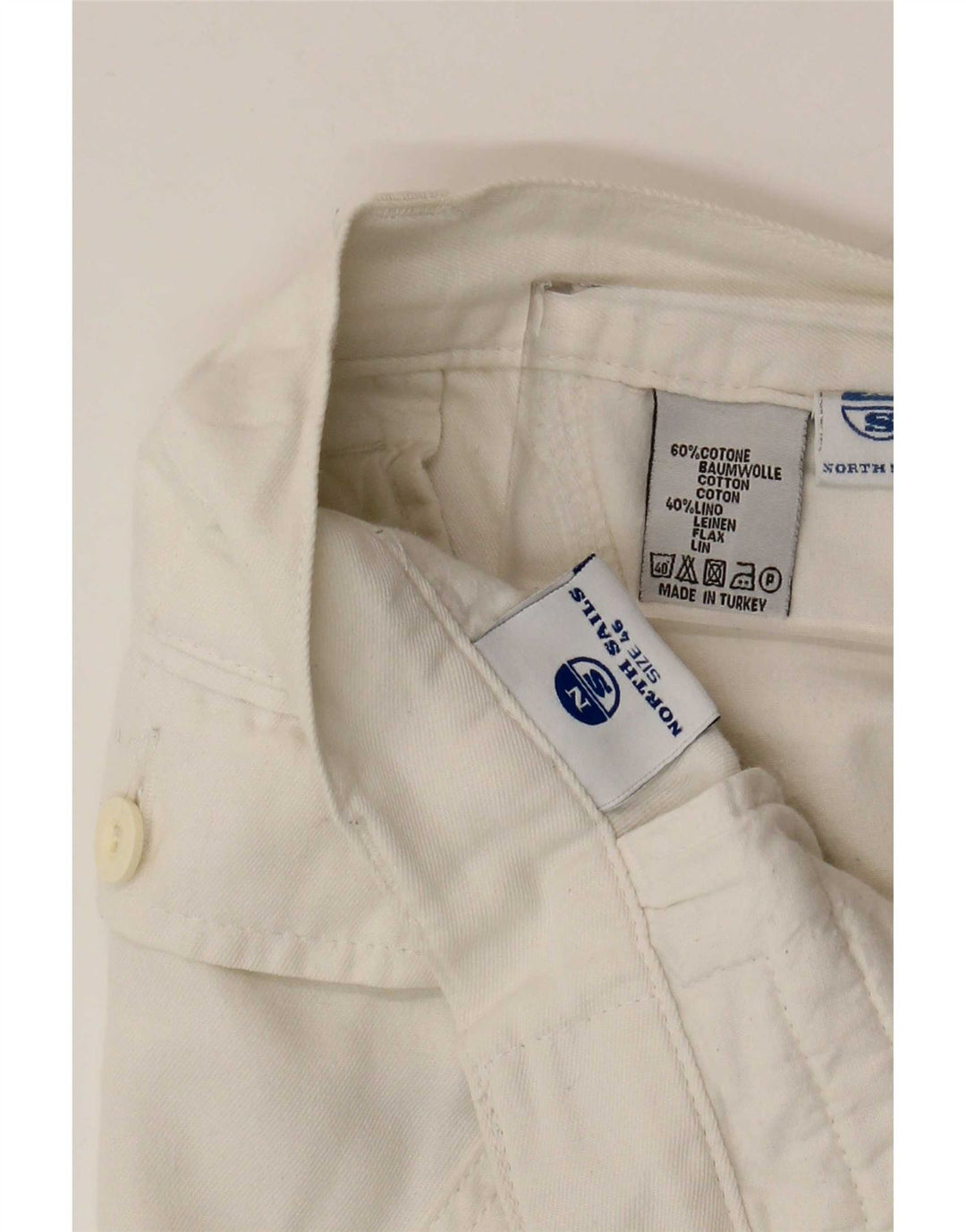 Bermuda cargo da uomo North Sails IT 46 Small W32 Cotone bianco