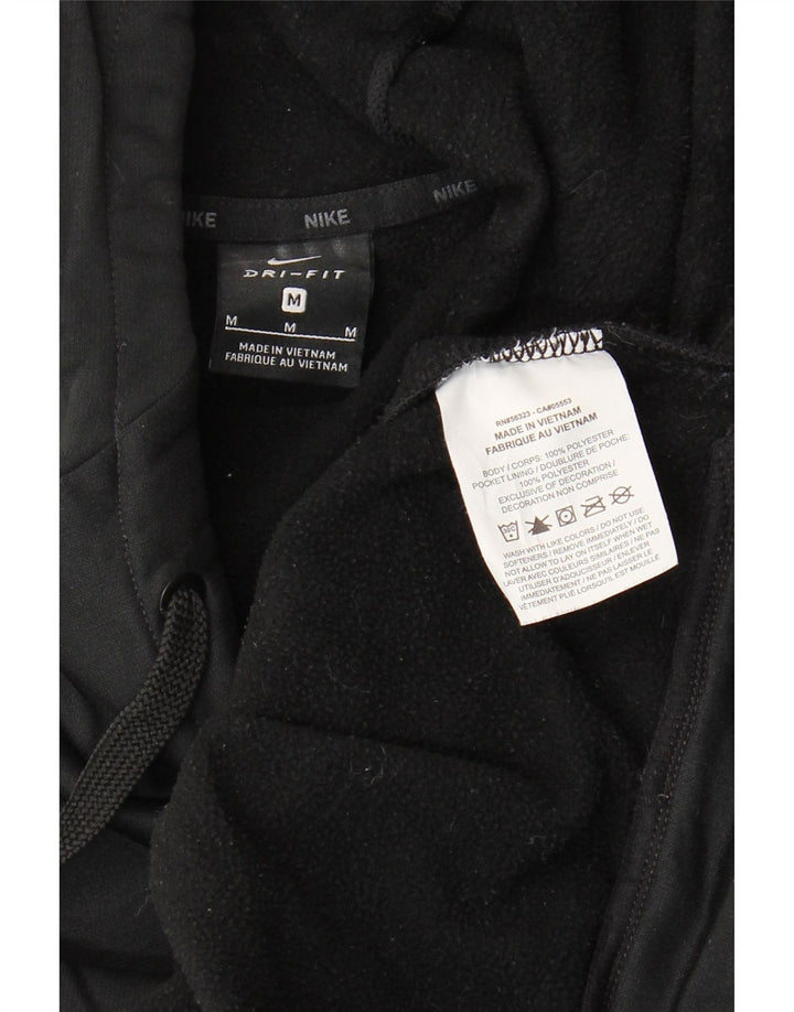 Felpa con cappuccio grafica Nike Dri Fit da uomo, poliestere nero medio