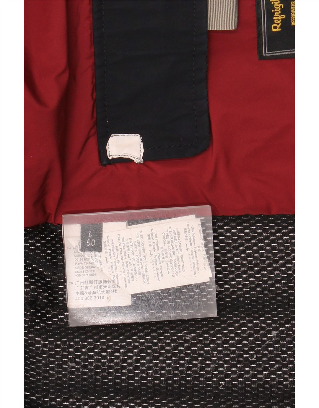 REFRIGIWEAR Giacca utilitaria da uomo IT 50 Large Blu Navy Poliestere