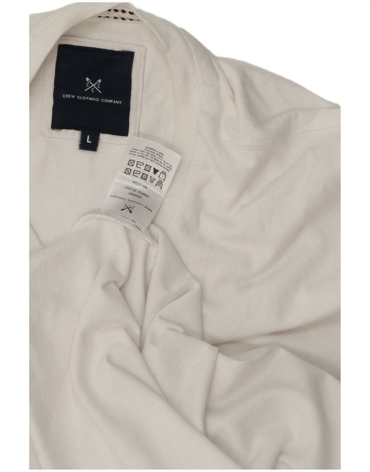 Crew Clothing T-shirt da uomo Top grande in cotone bianco