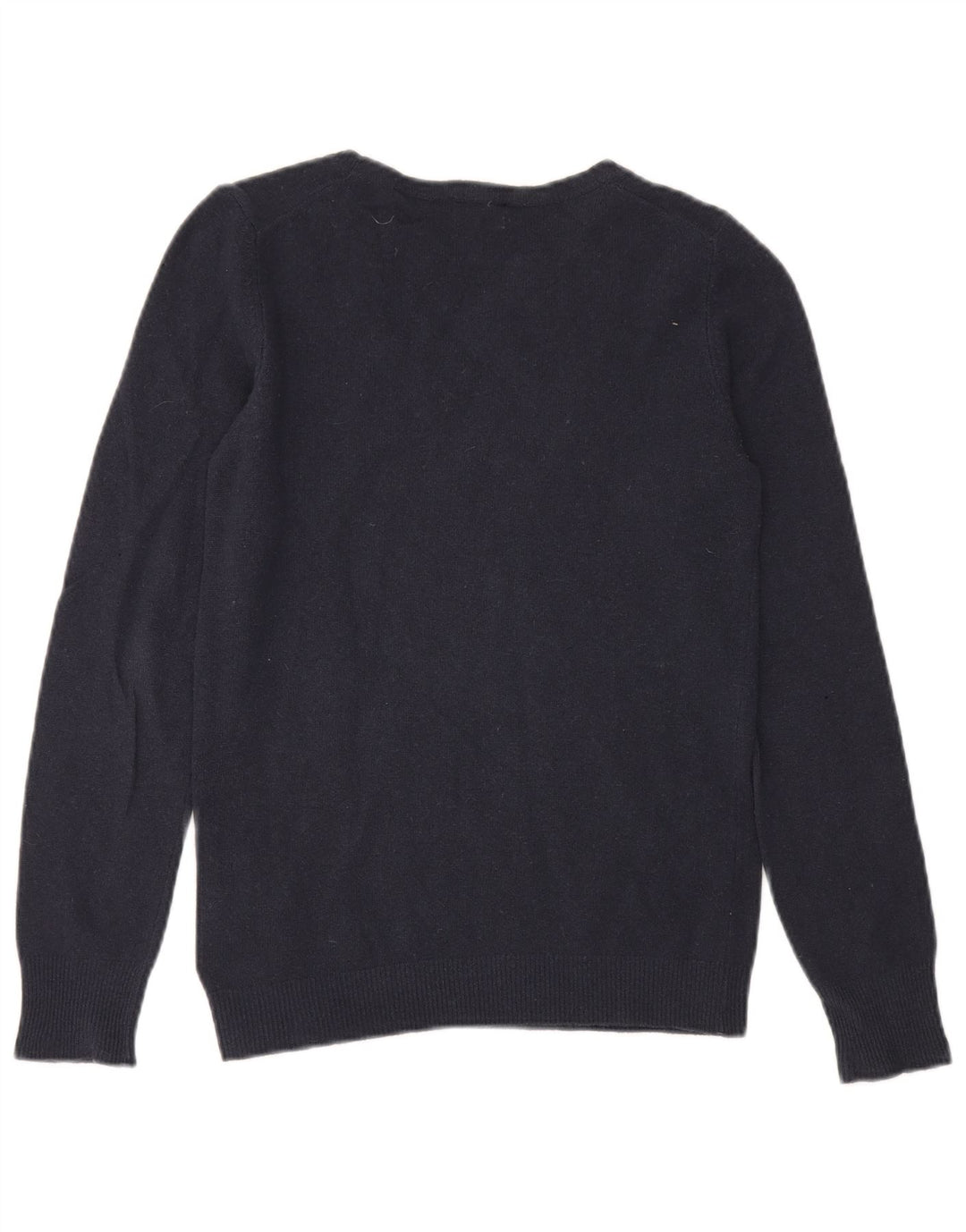 BENETTON Maglione da uomo con scollo a barca piccolo in lana vergine blu navy