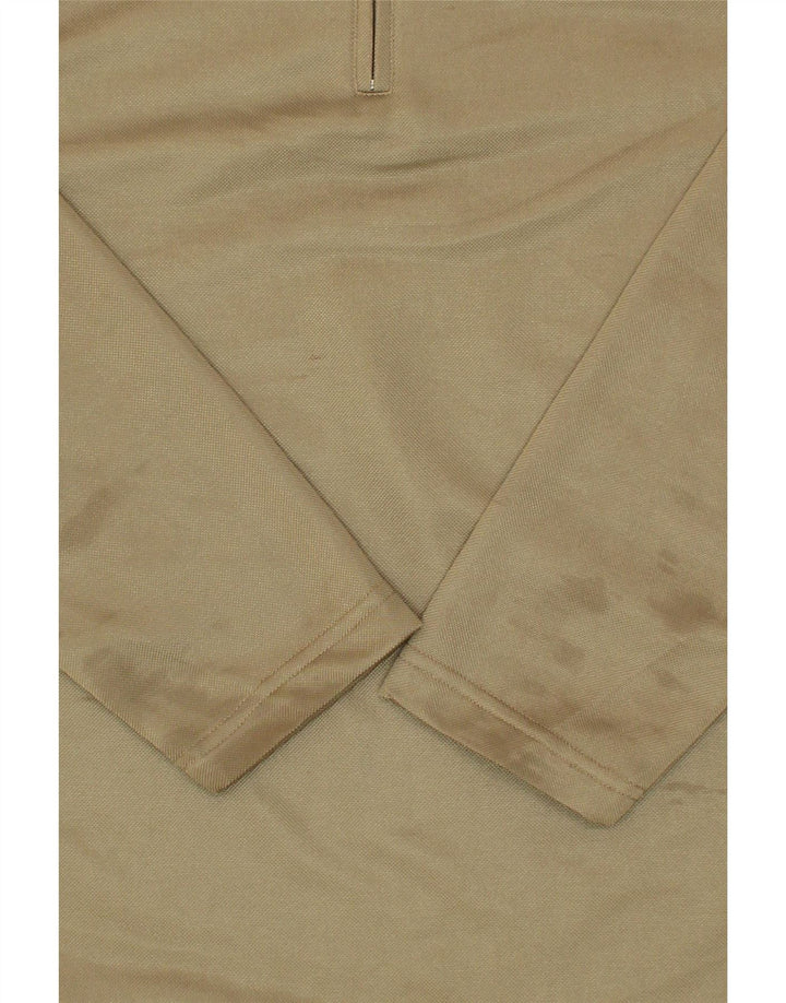 IZOD Mens Flex Zip Neck Pullover Tracksuit Top Large Beige Polyester Vintage Izod and Second-Hand Izod from Messina Hembry 