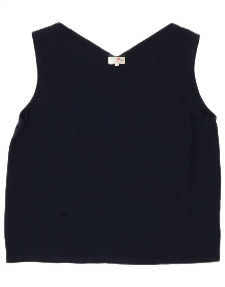 Canotta da donna Ball On UK 10 piccola in seta blu navy