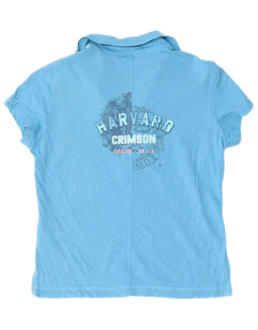 Polo da donna Champion dell'Università di Harvard UK 12 cotone blu medio
