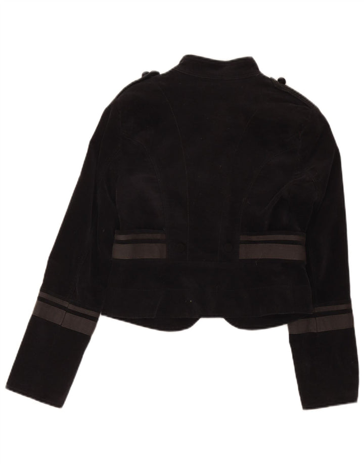 Giacca Bolero da donna Zara UK 8 piccola in cotone color block nero