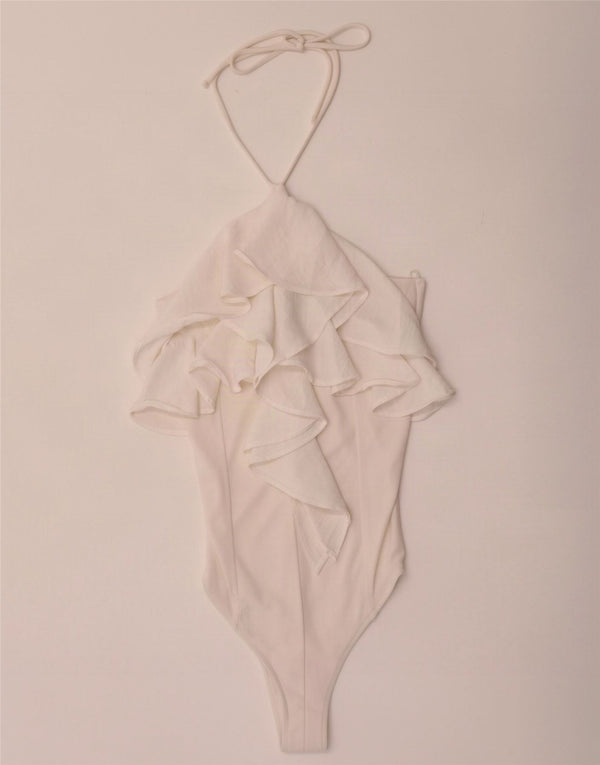 Zara Womens Sleeveless Bodysuit UK 8 Small White