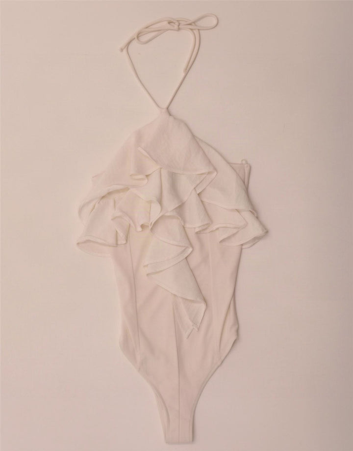 Body senza maniche da donna Zara UK 8 Small bianco