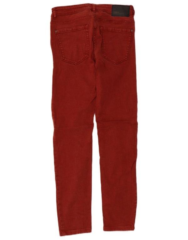 Jeans skinny Trafaluc da donna Zara EU 34 2XS W24 L26 Bordeaux