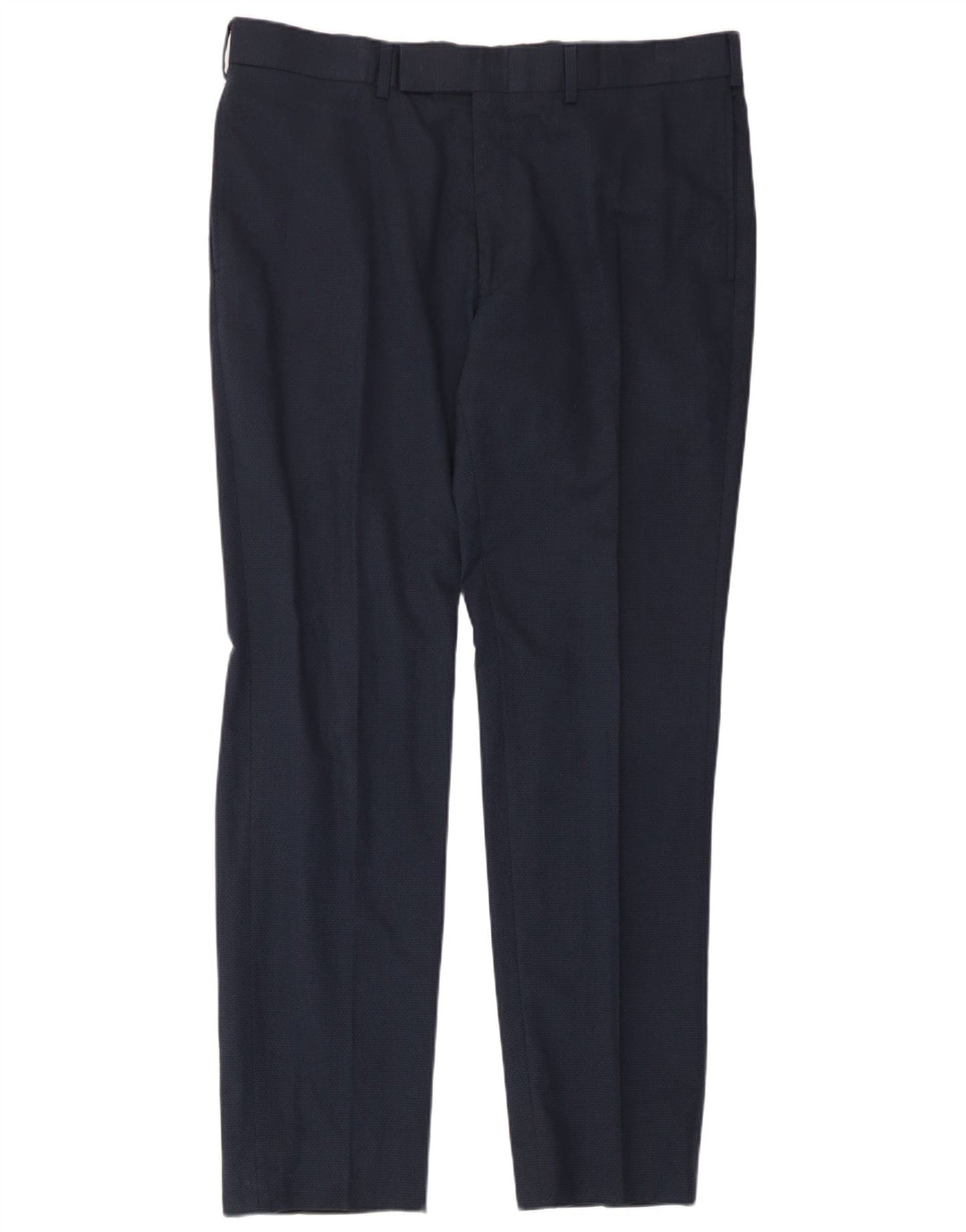 Pantaloni da abito slim da uomo Marks & Spencer W36 L31 cotone blu navy