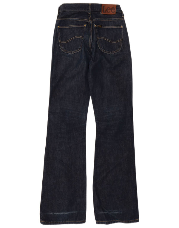 LEE Womens Denver Bootcut Jeans W28 L34 Navy Blue Cotton