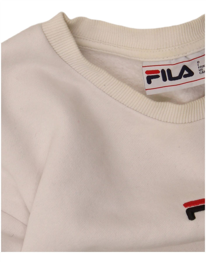 FILA Felpa grafica da uomo Maglione piccolo in cotone color block grigio