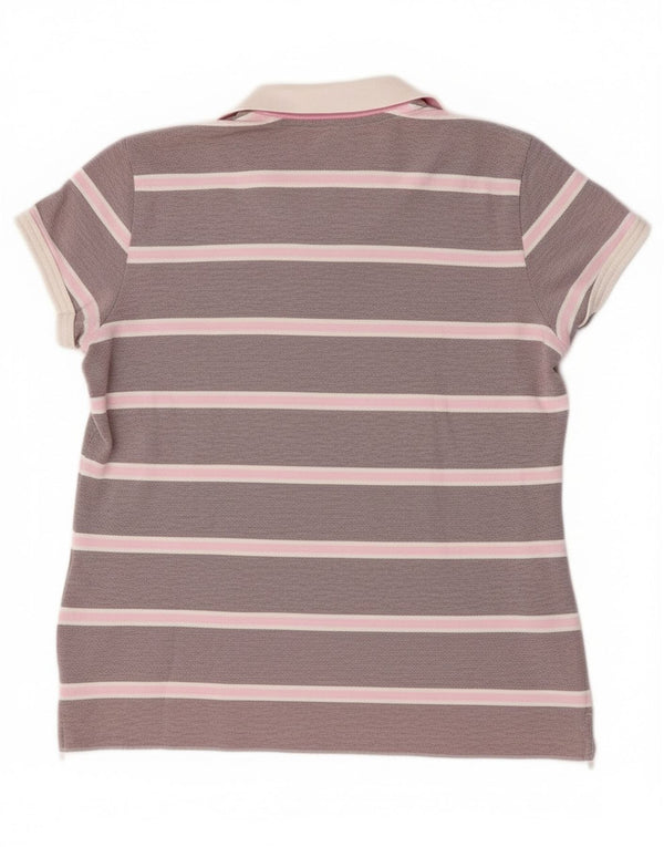 Polo Gant da donna con vestibilità regolare UK 20 2XL Classica in cotone a righe grigie