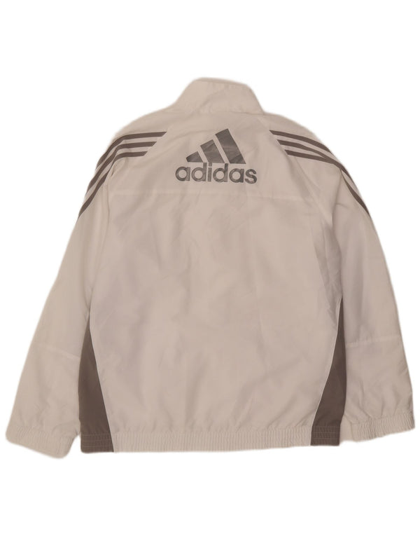 Giacca da tuta grafica da uomo Adidas UK 42/44 Large White Colourblock