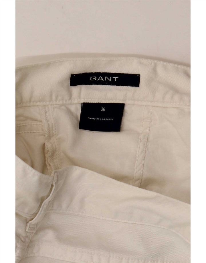 Bermuda da donna Gant W30 cotone bianco sporco medio