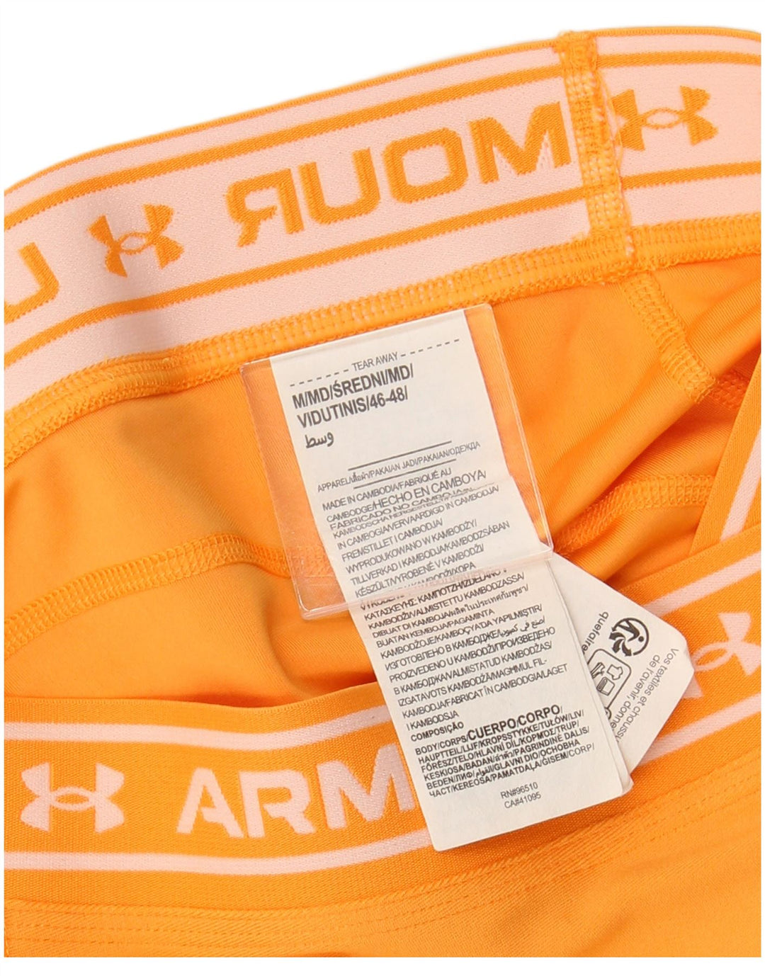 Pantaloncini sportivi grafici da donna UNDER ARMOUR UK 12 Poliestere arancione medio