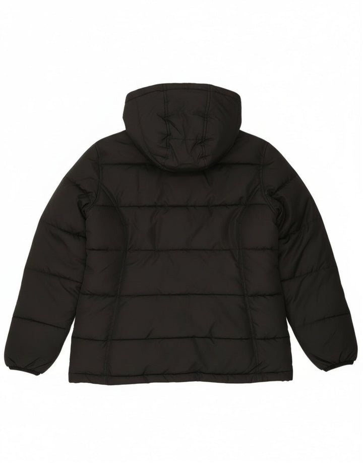 Giacca imbottita con cappuccio Reebok da donna con grafica UK 10 piccola nera