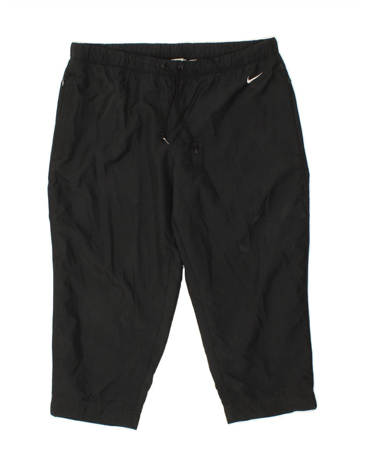 NIKE Womens Capri Tracksuit Trousers UK 10/12 Medium  Black Polyester Vintage Nike and Second-Hand Nike from Messina Hembry 