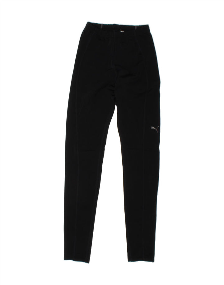 PUMA Girls Leggings 7-8 Years  Black Vintage Puma and Second-Hand Puma from Messina Hembry 