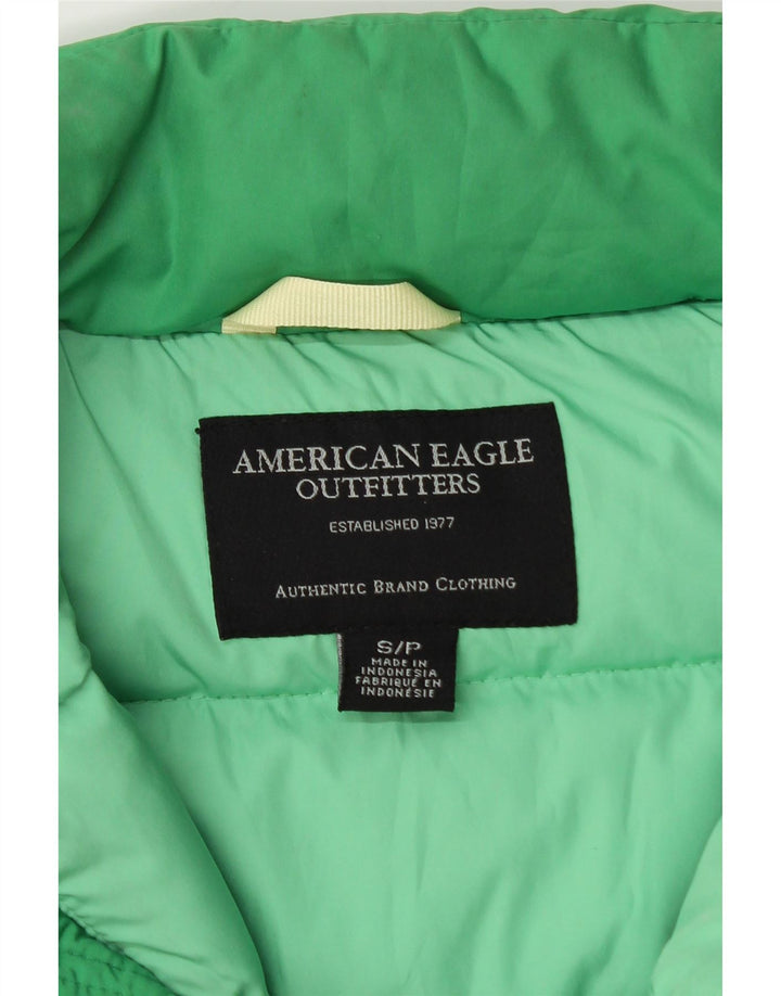 Gilet imbottito da donna American Eagle Outfitters UK 10 piccolo poliestere verde