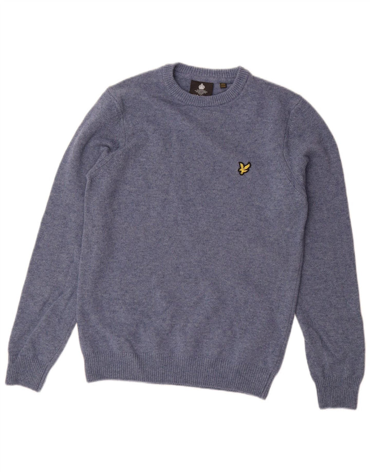 Lyle & Scott Maglione girocollo da uomo in lana blu XS