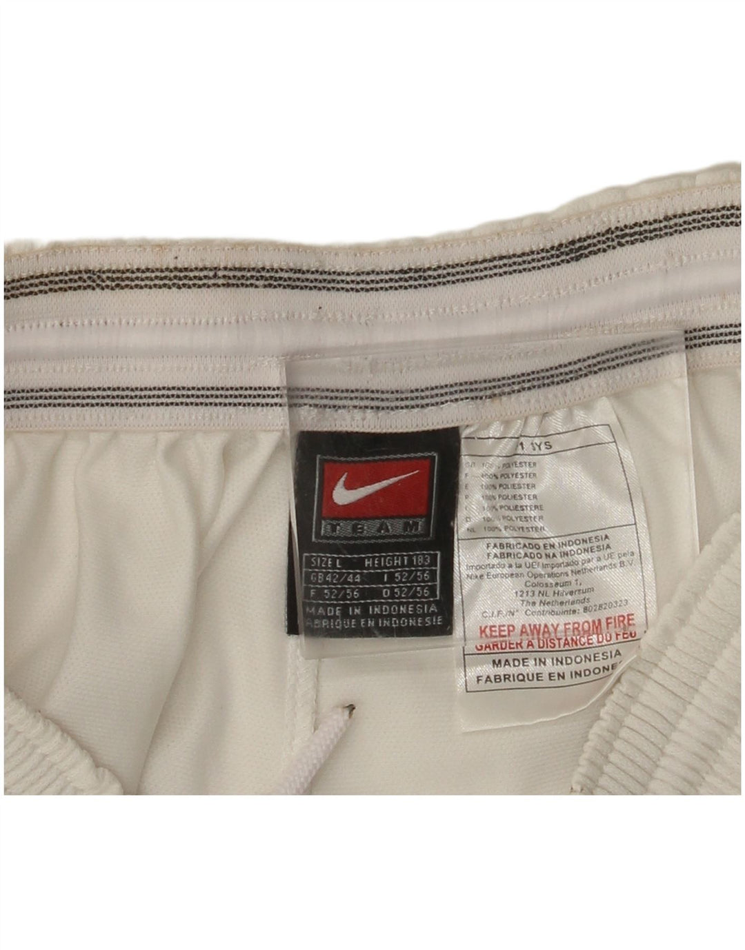 Pantaloncini sportivi da uomo Nike UK 42/44 Large Poliestere bianco