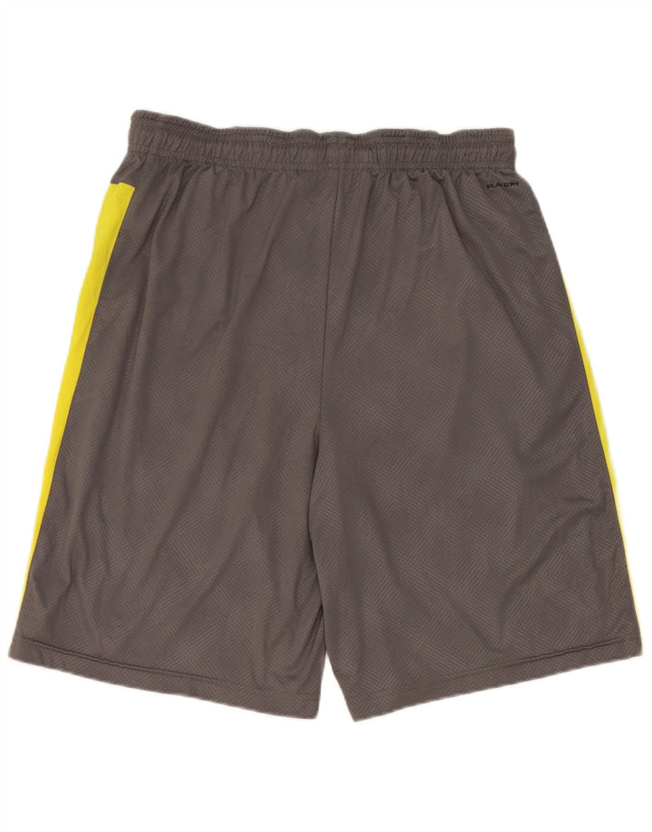 Pantaloncini sportivi Reebok da uomo in poliestere color block grigio medio
