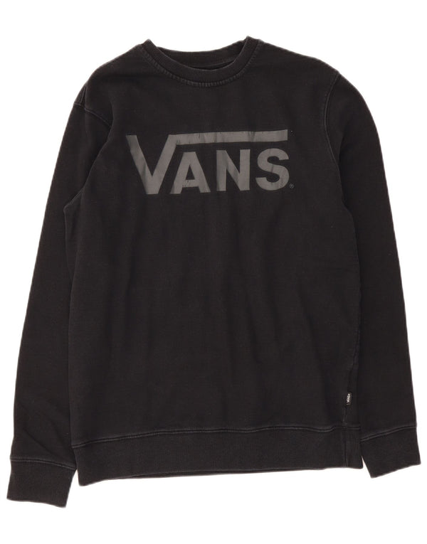 Felpa da uomo Vans in cotone nero medio