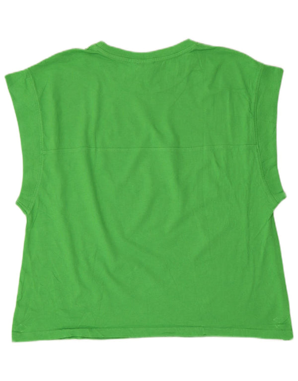 T-shirt Zara da donna Top UK 16 grande verde