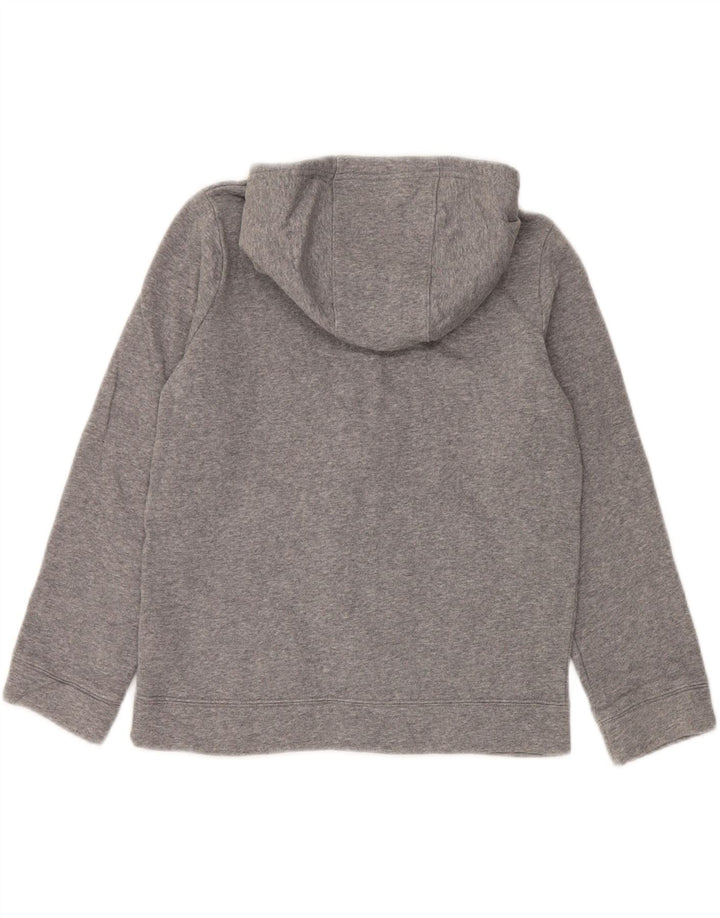 Felpa con cappuccio e zip Nike per ragazzi 10-11 anni in cotone grigio medio