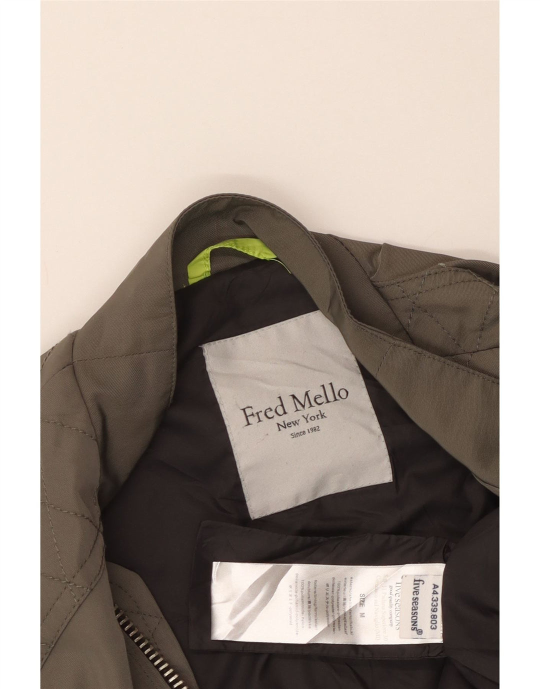 Giubbotto bomber da uomo Fred Mello UK 38 Poliammide grigio medio