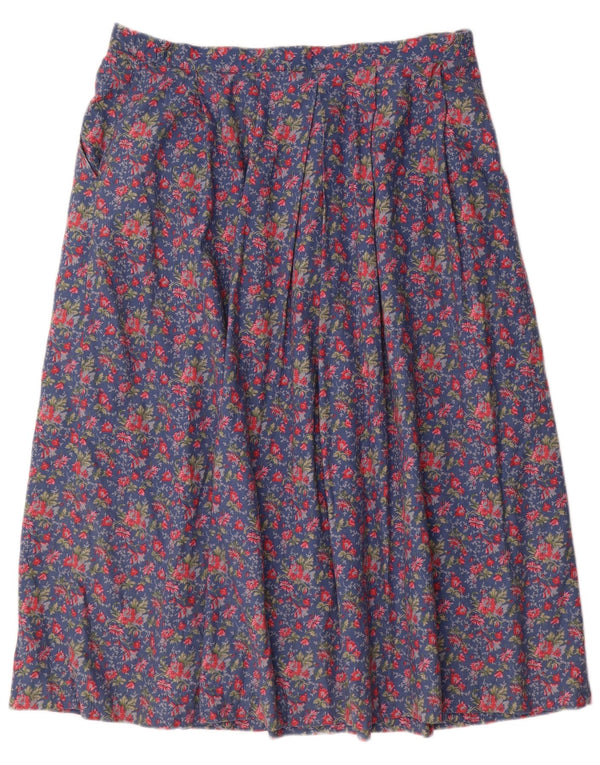 Gonna svasata da donna della collezione Country UK 18 XL W34 cotone floreale blu